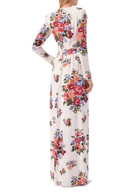 Шелковое платье DOLCE & GABBANA белого цвета по цене 653500 руб., арт. F610LT/FSA8P, фото 3 Шелковое платье DOLCE & GABBANA, арт. F610LT/FSA8P, фото 3