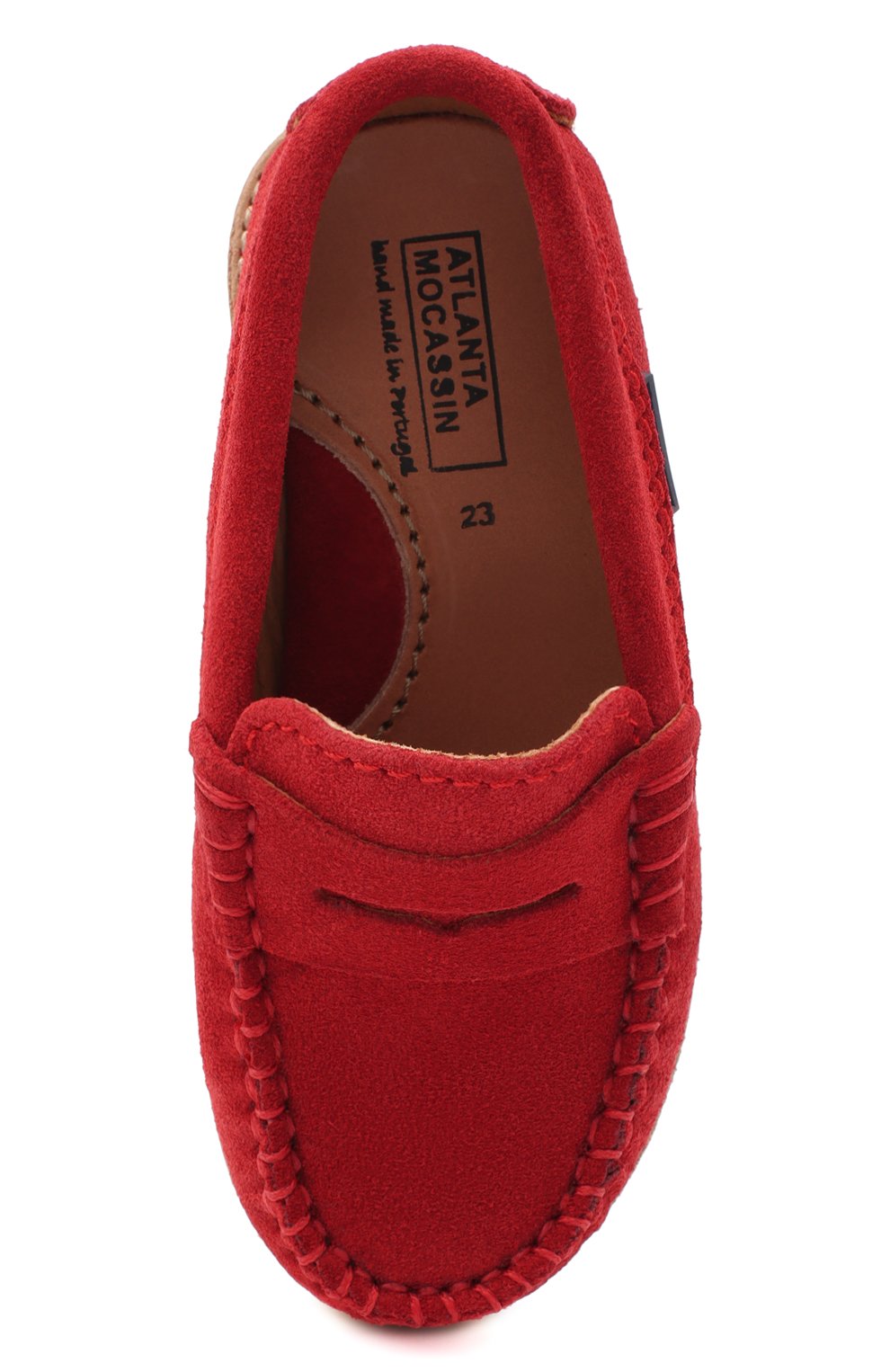 Замшевые мокасины ATLANTA MOCASSIN красного цвета по цене 9210 руб., арт. 9AT1AC032C3STT/21-27, фото 4 Замшевые мокасины ATLANTA MOCASSIN, арт. 9AT1AC032C3STT/21-27, фото 4