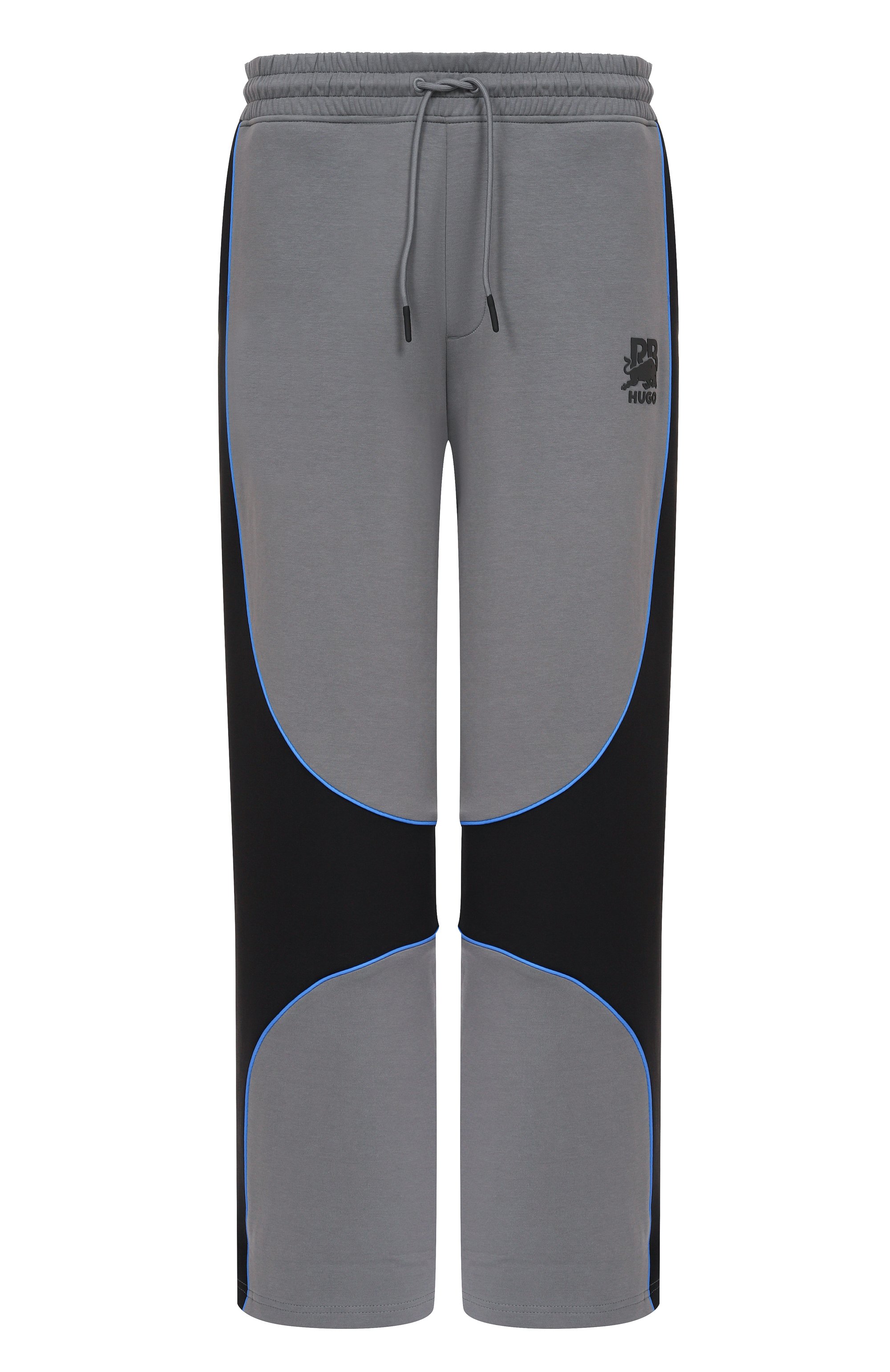 Хлопковые брюки hugo x rb HUGO темно-серого цвета по цене 23950 руб., арт. 50542822, фото 1 Хлопковые брюки hugo x rb HUGO, арт. 50542822, фото 1