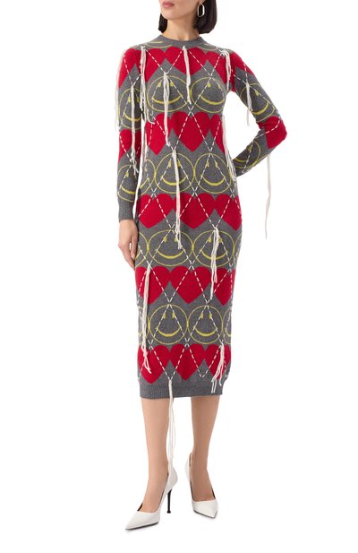 Платье из шерсти и вискозы moschino x smiley MOSCHINO, арт. A0484/5502, фото 3