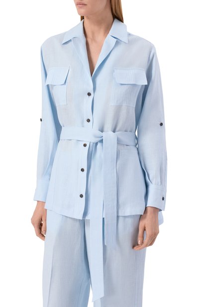 Льняная рубашка KITON, арт. D57418H09690, фото 3