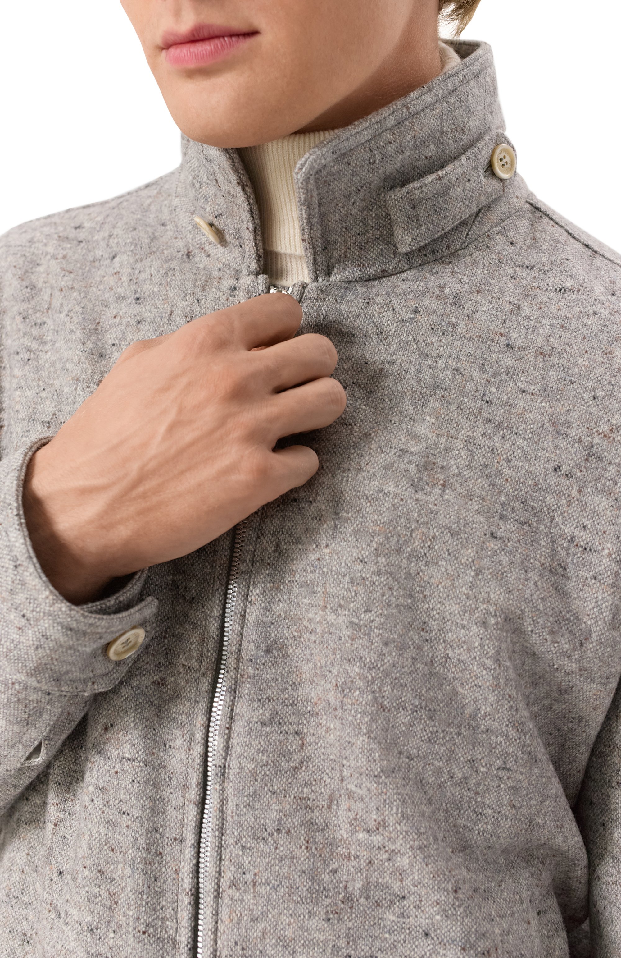 Бомбер из шерсти и шелка BRUNELLO CUCINELLI, арт. MY4936385, фото 5