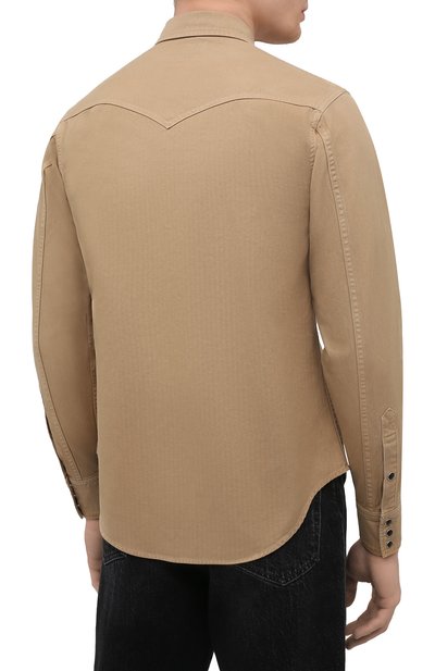 Хлопковая рубашка SAINT LAURENT, арт. 597059/Y27BB, фото 4