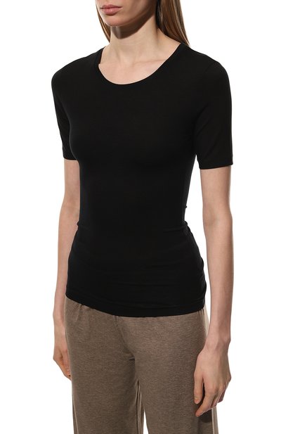 Футболка ZIMMERLI черного цвета по цене 10900 руб., арт. 700-3450, фото 3 Футболка ZIMMERLI, арт. 700-3450, фото 3