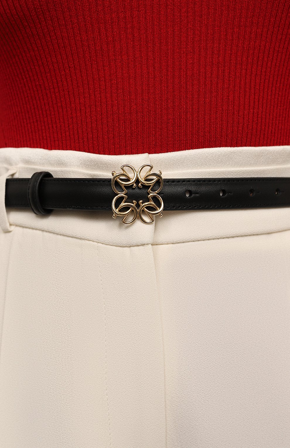 Кожаный ремень ELIE SAAB черного цвета по цене 22850 руб., арт. BE002N, фото 2 Кожаный ремень ELIE SAAB, арт. BE002N, фото 2