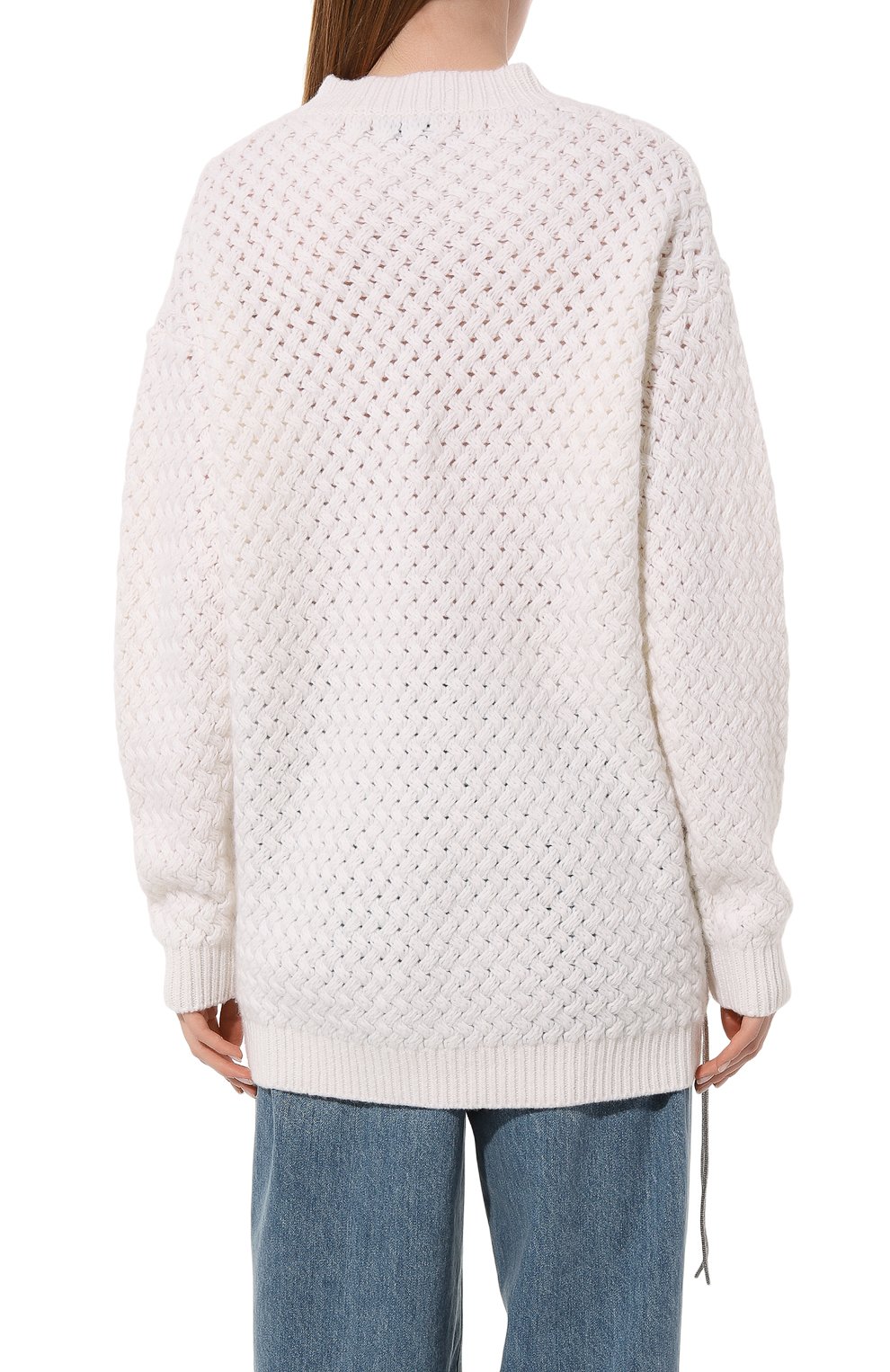 Свитер из шерсти и кашемира GIUSEPPE DI MORABITO белого цвета по цене 89950 руб., арт. PF23250KN-264, фото 4 Свитер из шерсти и кашемира GIUSEPPE DI MORABITO, арт. PF23250KN-264, фото 4