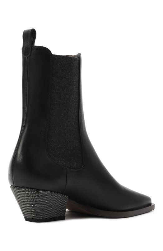 Кожаные ботильоны Brunello Cucinelli MZ0RC3050P Чёрный  MZ0RC3050P Фото 5