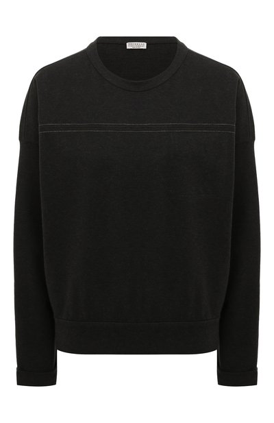 Женский хлопковый свитшот BRUNELLO CUCINELLI, арт. MH827BK320