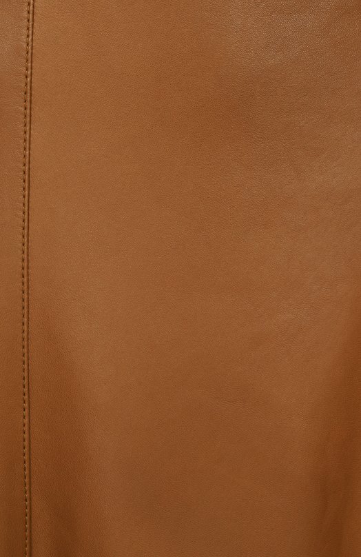 Кожаная юбка Saint Laurent 815238/Y50A2 Коричневый  815238/Y50A2 Фото 6