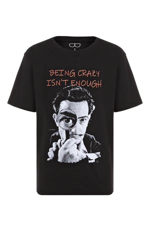 Хлопковая футболка Bisibiglio DALI BEING Чёрный DALI BEING