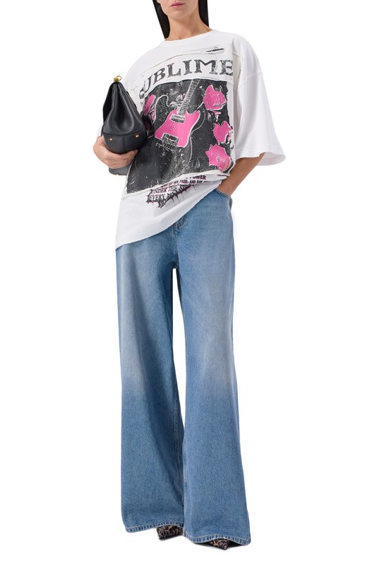 Хлопковая футболка Dolce & Gabbana F8V94T/GDDIC Белый  F8V94T/GDDIC Фото 2