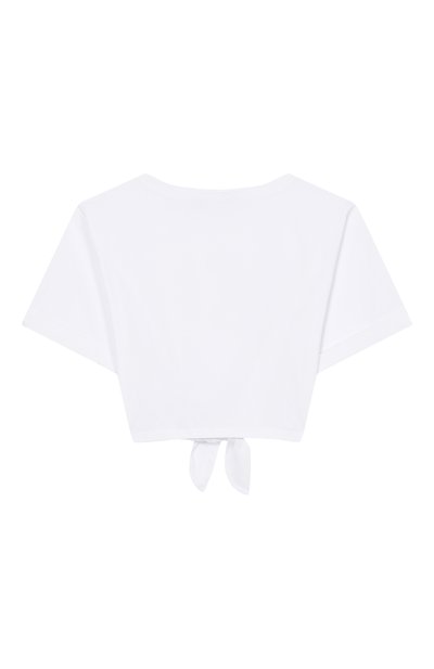 Хлопковая футболка ERMANNO SCERVINO белого цвета по цене 12000 руб., арт. Z1G609, фото 2 Хлопковая футболка ERMANNO SCERVINO, арт. Z1G609, фото 2