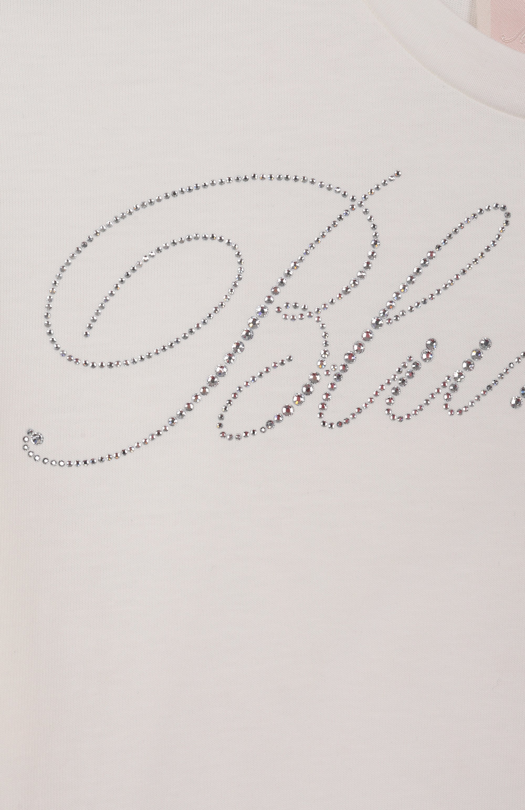 Хлопковая футболка BLUMARINE, арт. BFTS008.0.JF056/14A-16A, фото 3