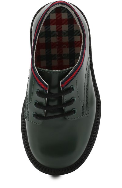 Кожаные дерби с контрастной отделкой GUCCI, арт. 477537/D7310, фото 4