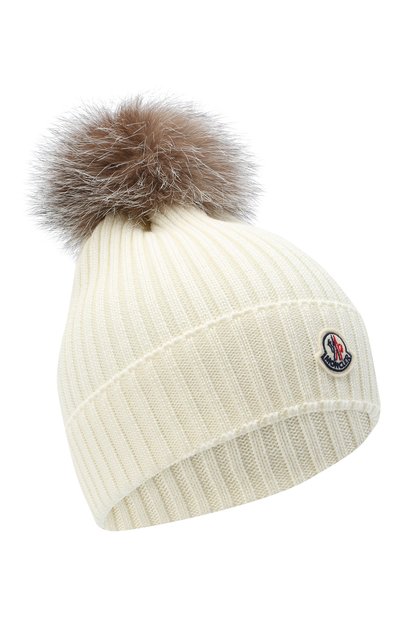 Шерстяная шапка с меховым помпоном MONCLER, арт. F2-954-3B711-10-04S01, фото 1