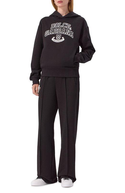 Хлопковое худи Dolce & Gabbana F9S48Z/GDDC5 Чёрный  F9S48Z/GDDC5 Фото 2