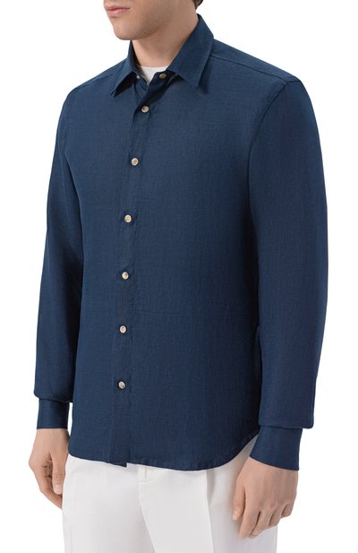 Льняная рубашка KITON, арт. UMCBUBAH0928617, фото 3