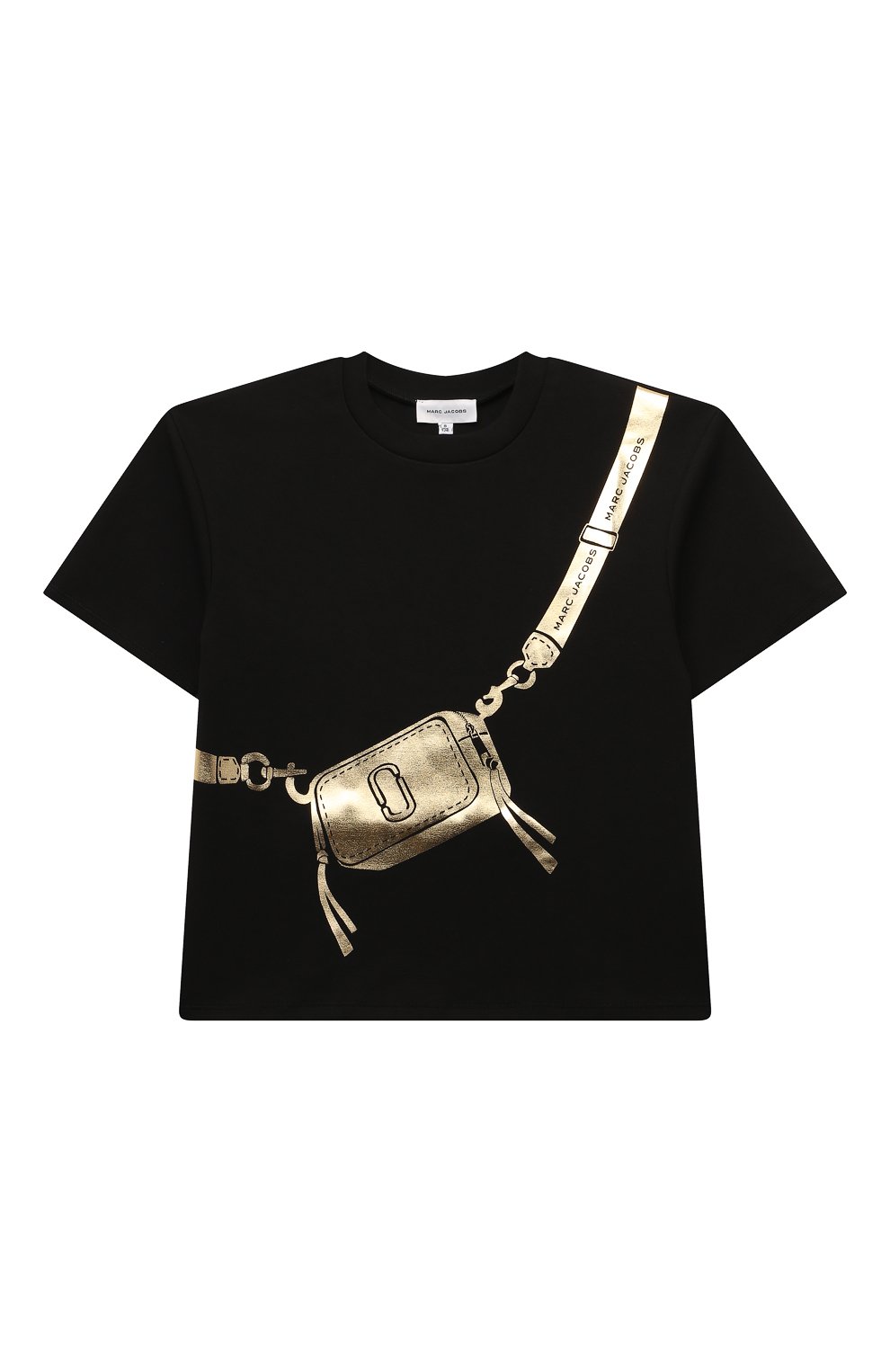 Хлопковая футболка MARC JACOBS (THE) черного цвета по цене 7780 руб., арт. W60388, фото 1 Хлопковая футболка MARC JACOBS (THE), арт. W60388, фото 1