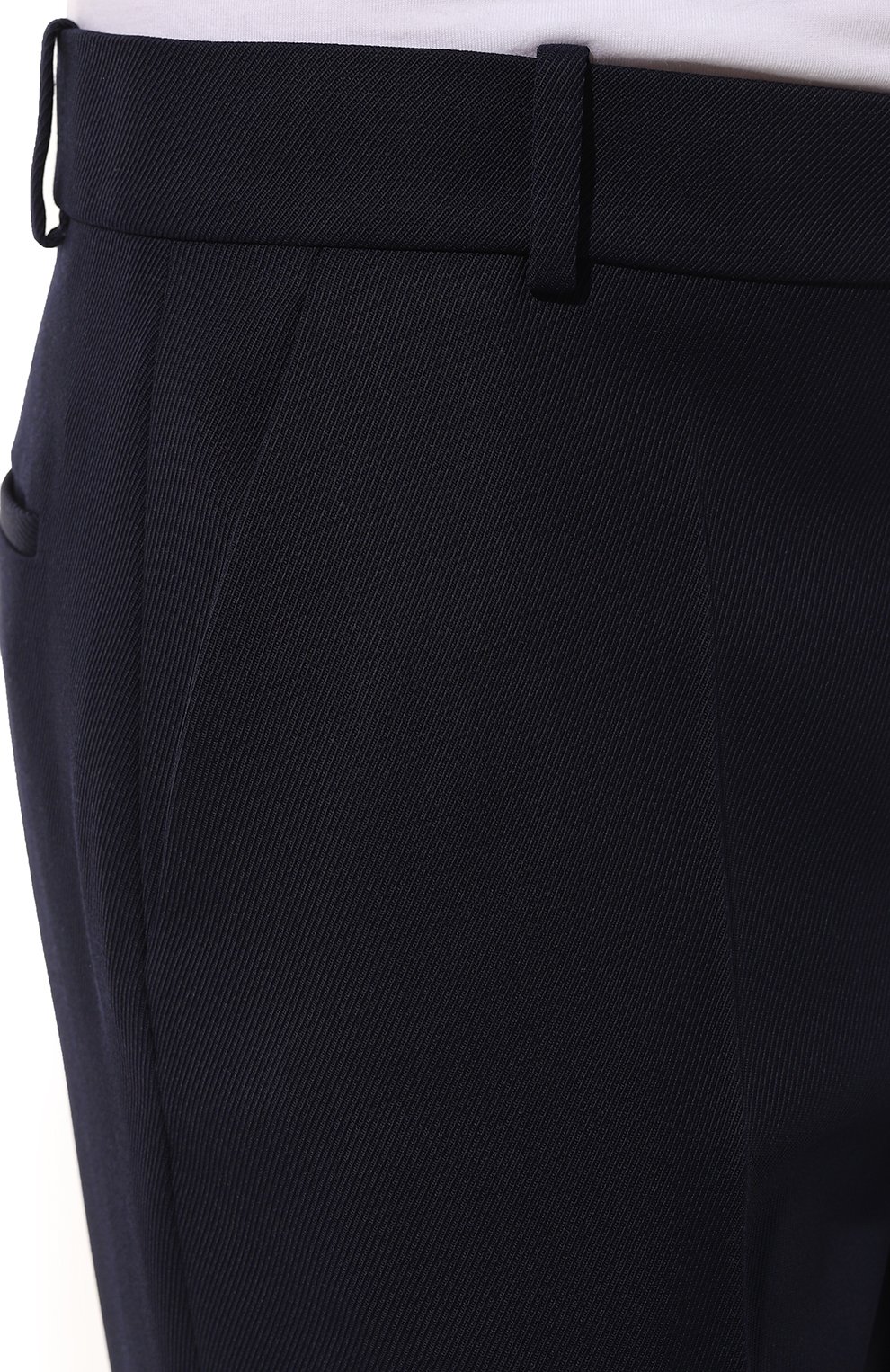 Шерстяные брюки BALMAIN темно-синего цвета по цене 96700 руб., арт. AH1PM030WB02, фото 5 Шерстяные брюки BALMAIN, арт. AH1PM030WB02, фото 5