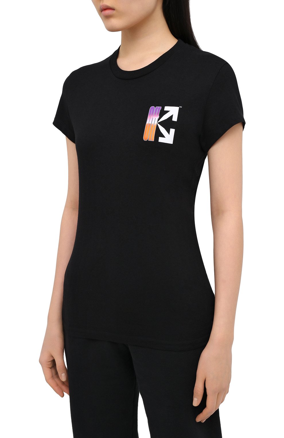 Хлопковая футболка OFF-WHITE, арт. 0WAA040R21JER001, фото 3