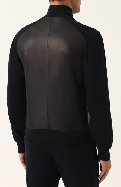 Куртка-бомбер из кожи и кашемира ANDREA CAMPAGNA, арт. 89200E11S2600, фото 4