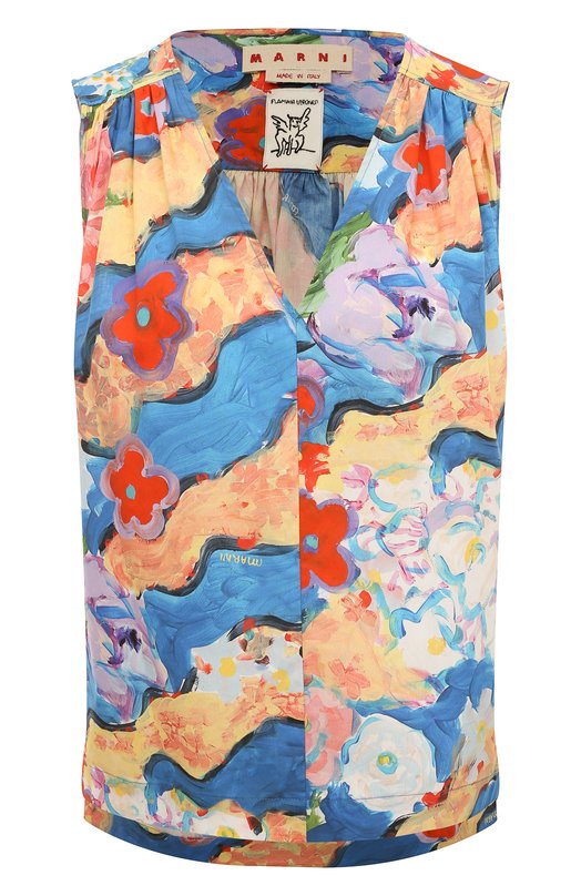 

Хлопковый топ Marni, Разноцветный