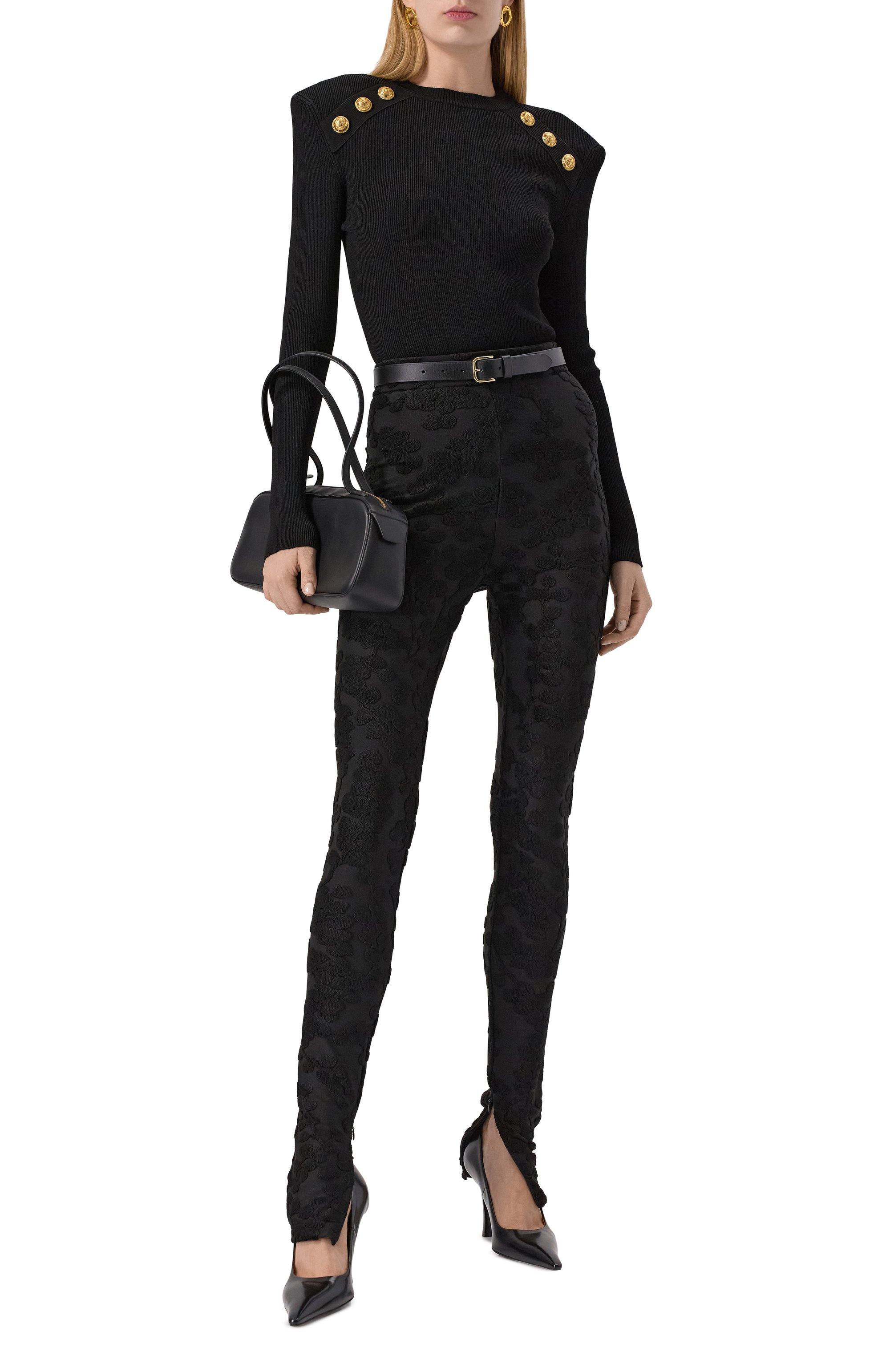 Легинсы из вискозы BALMAIN, арт. DF00C040/JJ39, фото 2