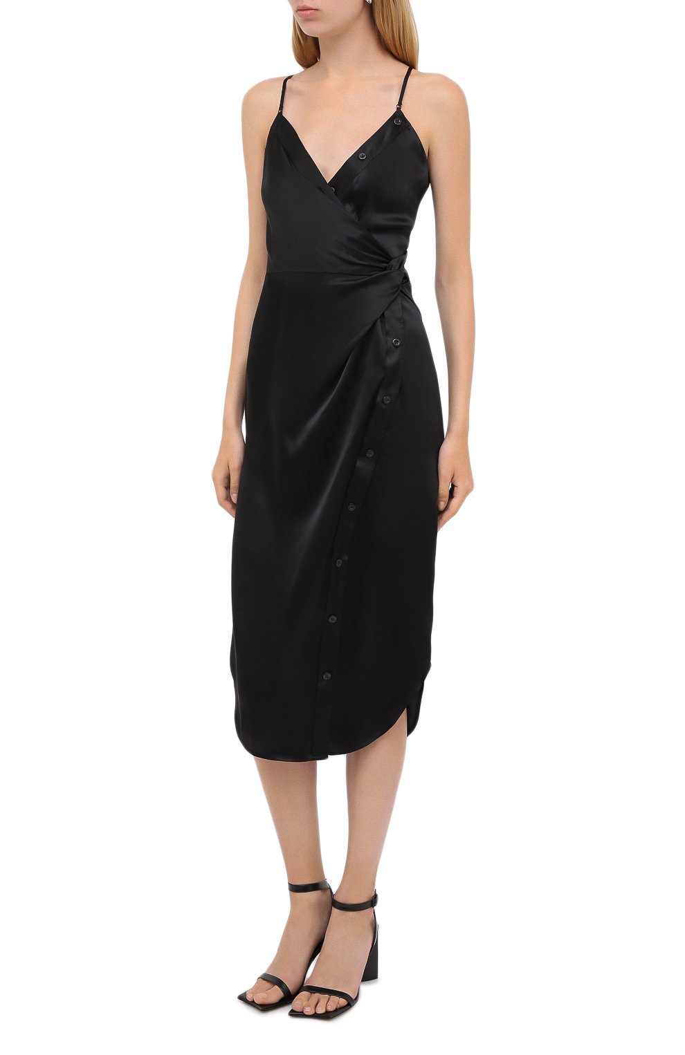 Атласное платье ALEXANDERWANG.T черного цвета по цене 63900 руб., арт. 4WC2206083, фото 3 Атласное платье ALEXANDERWANG.T, арт. 4WC2206083, фото 3