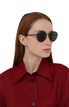 Женские солнцезащитные очки RAY-BAN черного цвета, арт. 3681-002/71 | Фото 2 (Кросс-КТ: С/з-унисекс; Региональные ограничения белый список (Axapta Mercury): Не проставлено; Нос: Не проставлено; Тип очков: С/з; Материал: Металл; Очки форма: Круглые; Оптика Гендер: оптика-унисекс)