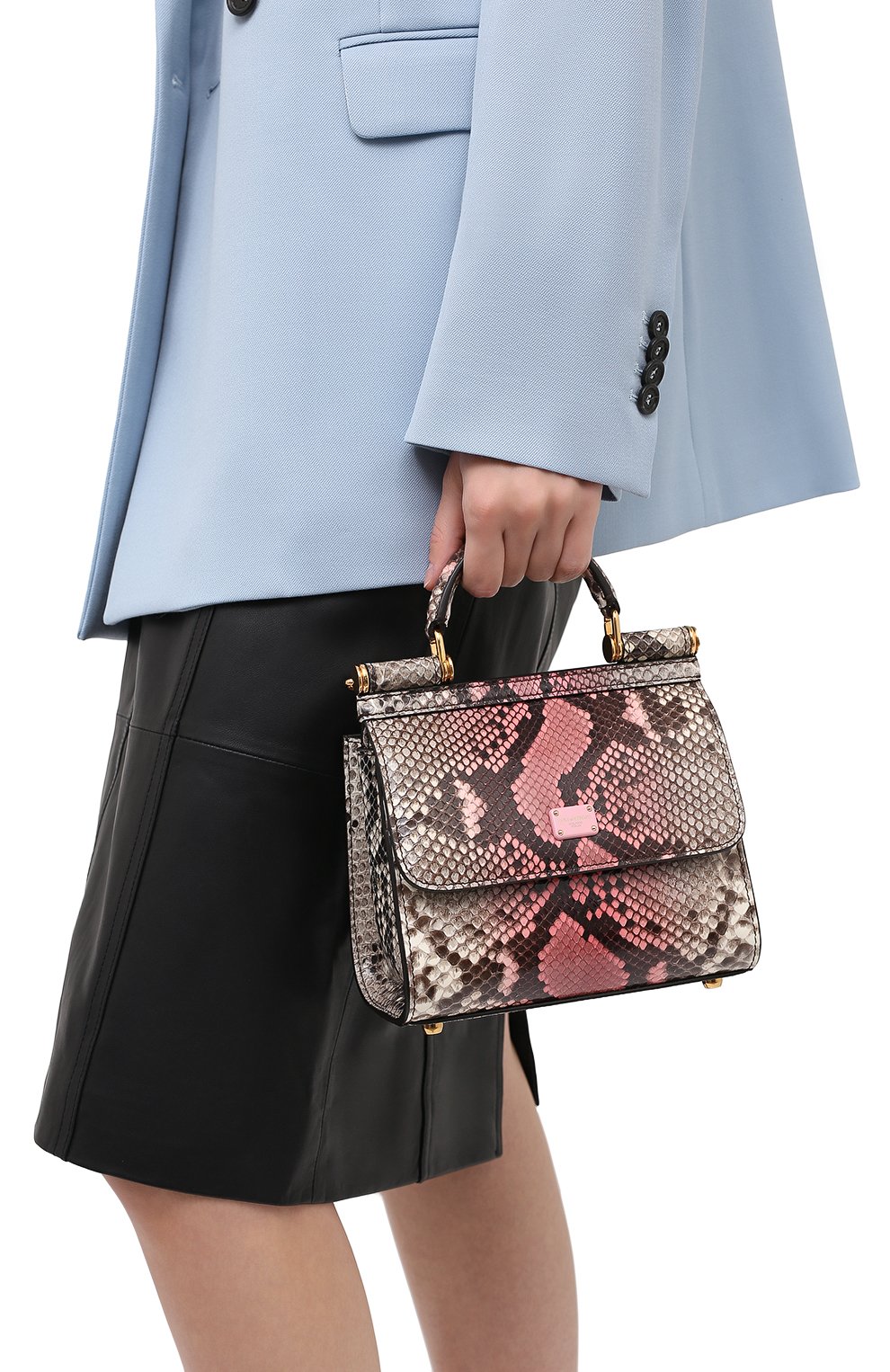 Сумка sicily из кожи питона DOLCE & GABBANA, арт. BB6846/A2V35/PRET, фото 2