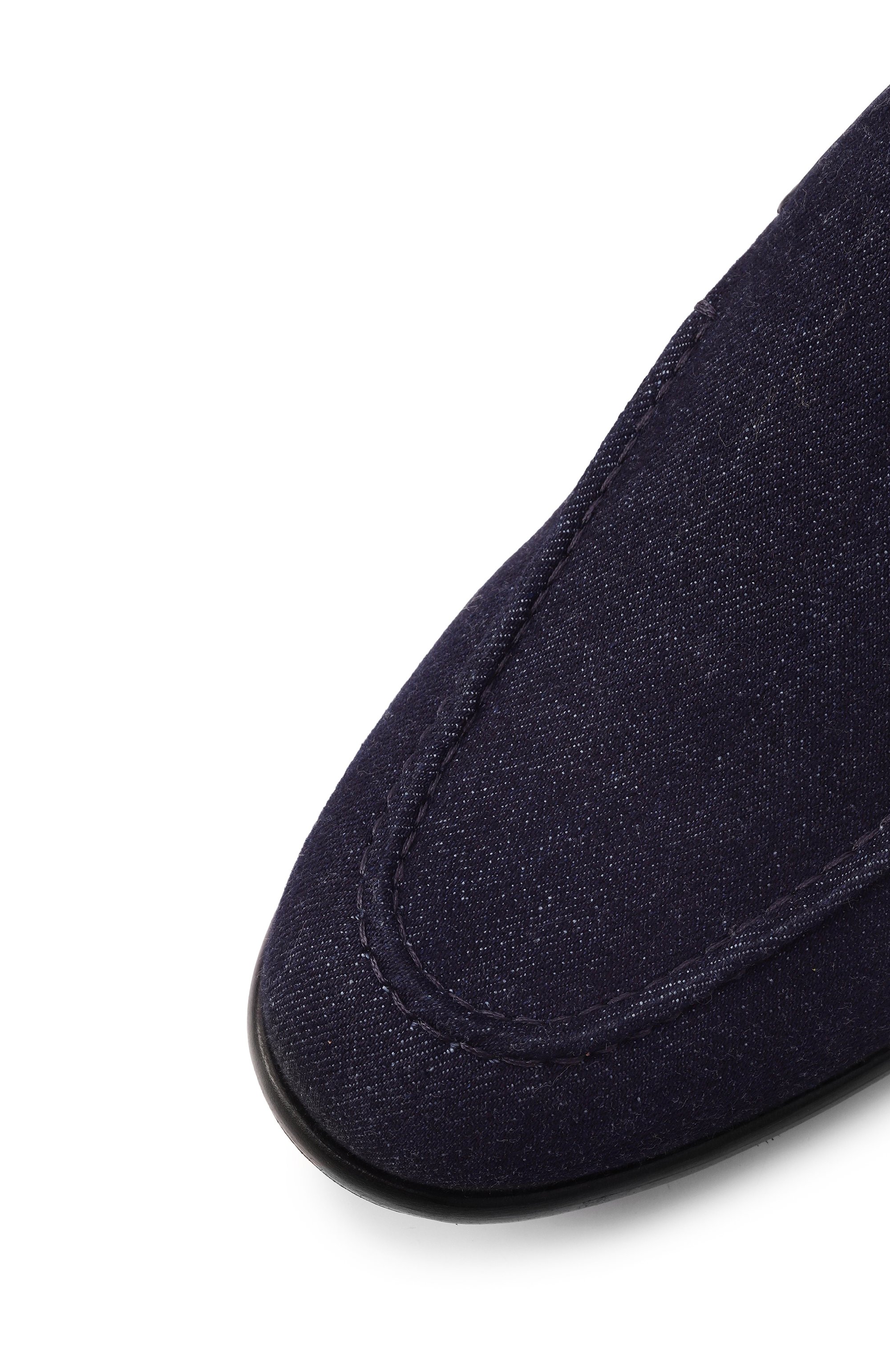 Текстильные лоферы DOUCAL'S темно-синего цвета по цене 52750 руб., арт. DU3385STRAPY758N, фото 7 Текстильные лоферы DOUCAL'S, арт. DU3385STRAPY758N, фото 7