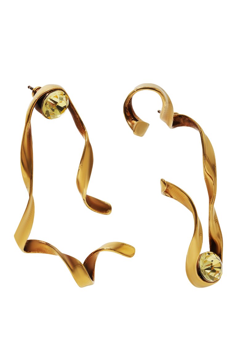 Женские серьги DRIES VAN NOTEN золотого цвета, арт. 232-018255-062/G0LD | Фото 4 (Региональные ограничения белый список (Axapta Mercury): Не проставлено; Нос: Не проставлено; Материал: Металл)