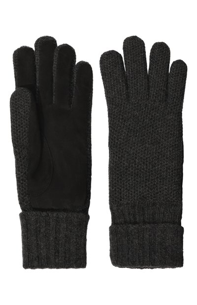 Кашемировые перчатки MOORER, арт. GUANT0 KNIT SUEDE-KSE, фото 2