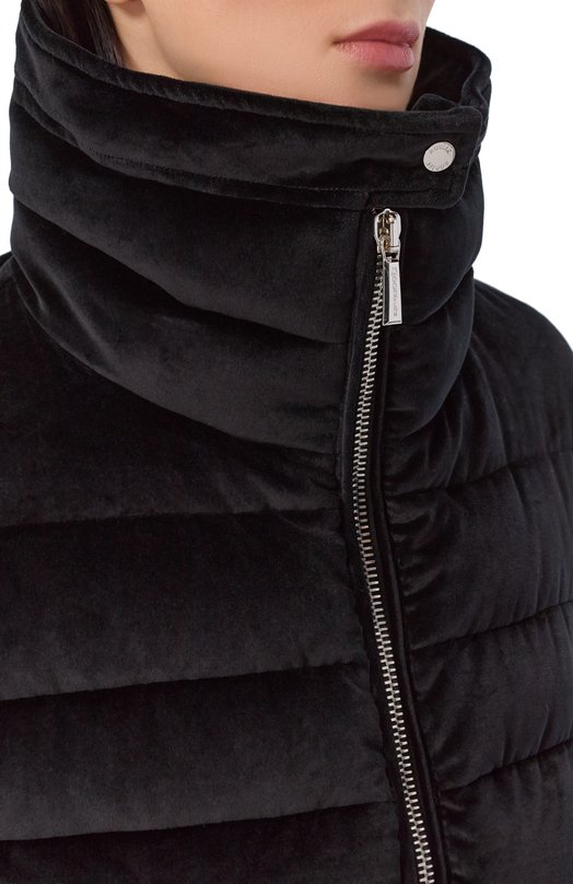 Бархатный пуховик Ripoli-Carmen Moorer RIP0LI/CARMEN Чёрный  RIP0LI/CARMEN Фото 5