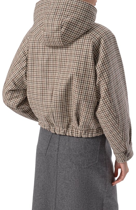 Шерстяной бомбер Brunello Cucinelli MG5237690P Бежевый  MG5237690P Фото 4
