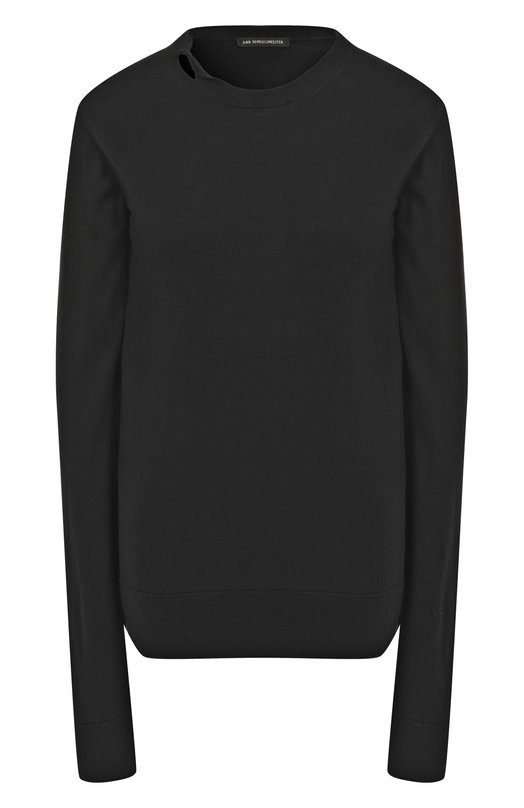 Пуловер из хлопка и кашемира Ann Demeulemeester B0012515/KN055 Чёрный B0012515/KN055