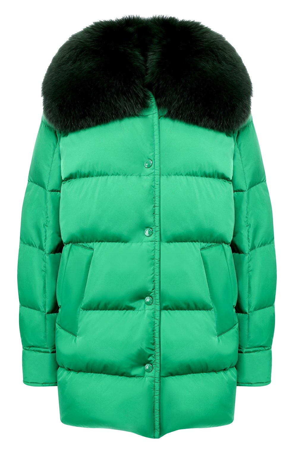 Стеганый пуховик с меховым воротником MONCLER, арт. D2-093-46931-25-54155, фото 1