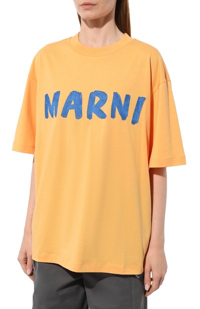 Хлопковая футболка MARNI, арт. THJET49EPH/USCS11, фото 3