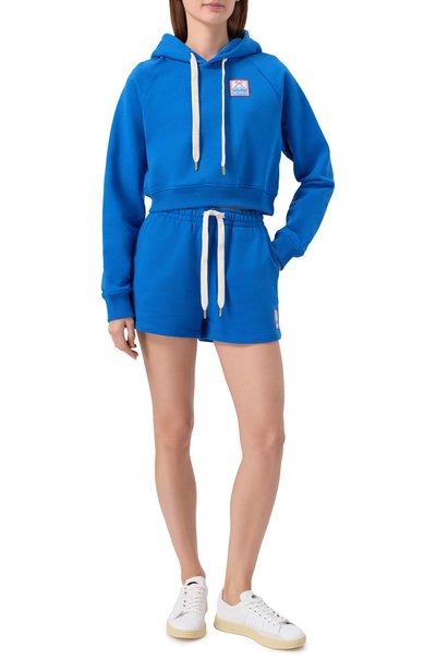 Хлопковые шорты CASABLANCA синего цвета по цене 42450 руб., арт. WPF25-JTR-186-01, фото 2 Хлопковые шорты CASABLANCA, арт. WPF25-JTR-186-01, фото 2