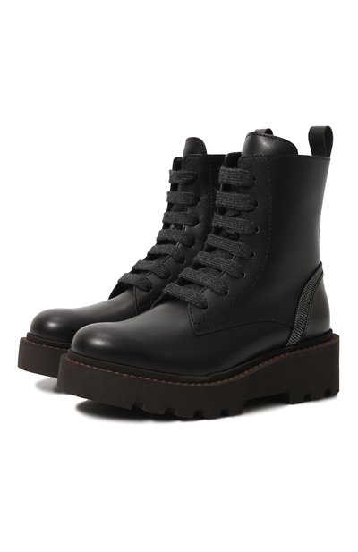 Кожаные ботинки BRUNELLO CUCINELLI, арт. BZRABD039