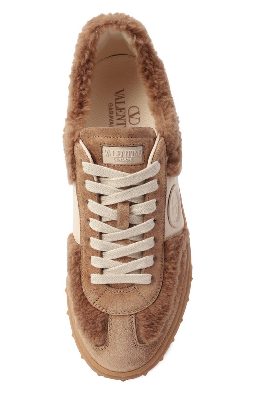 Замшевые кеды Upvillage Valentino 7W2S0IL9/XXI Коричневый  7W2S0IL9/XXI Фото 6