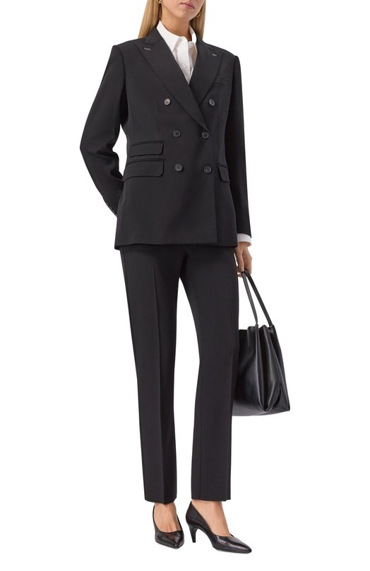 Шерстяные брюки Max Mara SUVI Чёрный  SUVI Фото 2