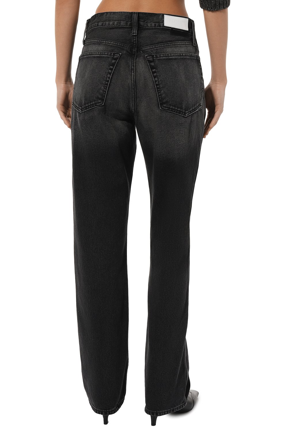 Джинсы RE/DONE темно-серого цвета по цене 43100 руб., арт. 166-03W90HRL0/A, фото 4 Джинсы RE/DONE, арт. 166-03W90HRL0/A, фото 4