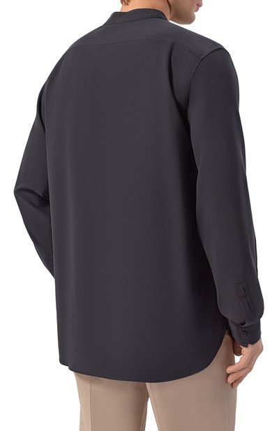 Шелковая рубашка MVST черного цвета по цене 131500 руб., арт. M26.2PM.B008/F121, фото 4 Шелковая рубашка MVST, арт. M26.2PM.B008/F121, фото 4