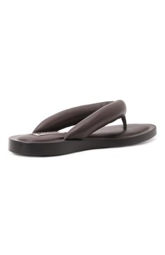 Женские кожаные шлепанцы JIL SANDER темно-коричневого цвета, арт. J44WX0014/P5810 | Фото 5 (Материал сплава: Проставлено; Материал внутренний: Натура�льная кожа; Подошва: Платформа; Материал внешний: Натуральная кожа; Драгоценные камни: Проставлено)