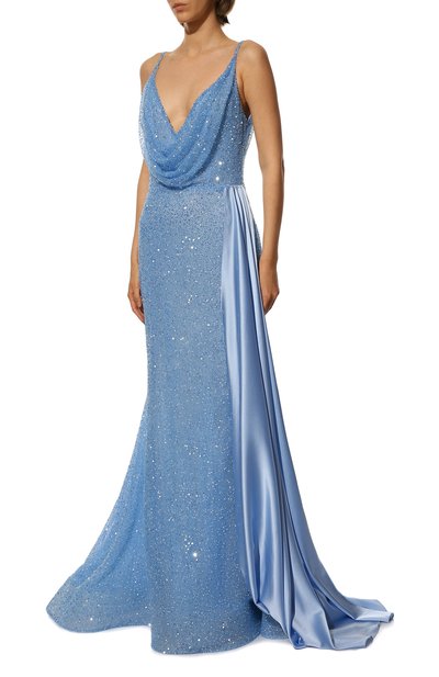 Платье SPERANZA COUTURE голубого цвета по цене 370000 руб., арт. SC006, фото 3 Платье SPERANZA COUTURE, арт. SC006, фото 3
