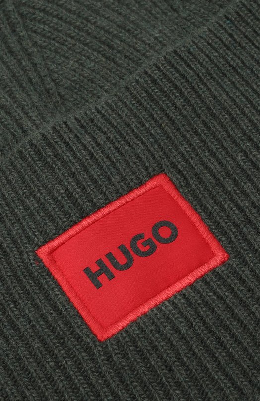 Шерстяная шапка HUGO 50496011 Зелёный  50496011 Фото 3