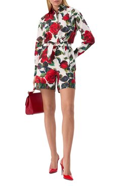 Женская хлопковая рубашка DOLCE & GABBANA разноцветного цвета, арт. F5S65T/HS5S2 | Фото 2 (Рукава: Длинные; Длина (для топов): Удлиненные; Принт: С принтом; Стили: Кэжуэл; Женское Кросс-КТ: Рубашка-одежда; Материал внешний: Хлопок; Кросс-КТ: костюм; Автоматизация ТО: Проставлено; Размерность: Идёт в размер; Автоматизация состава: Проставлено)