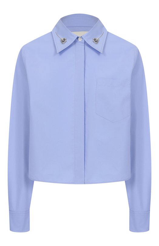 Хлопковая рубашка 3.1 Phillip Lim F251-21738LCE Голубой F251-21738LCE