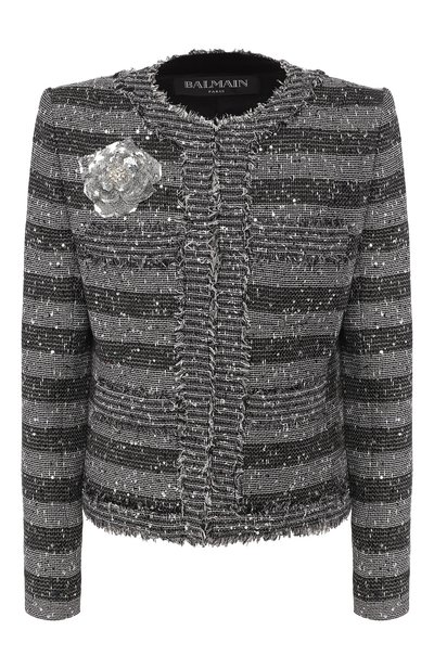 Женский твидовый жакет BALMAIN, арт. RF17110/V030